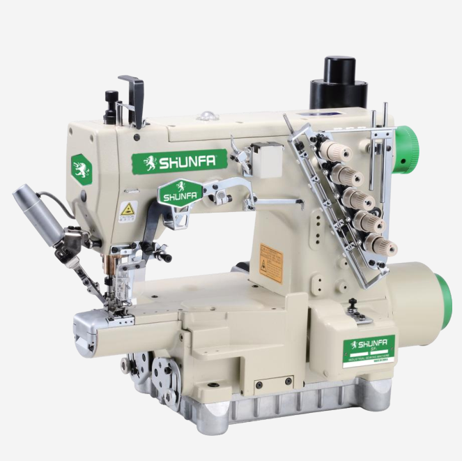 Direct drive small cylinder bed interlock sewing machine with auto trimmer